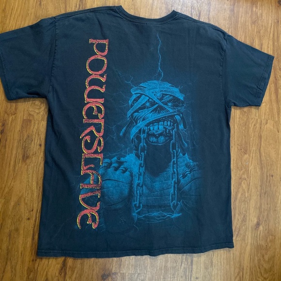 Vintage Iron Maiden shirt Powerslave metal rock - Picture 2 of 7
